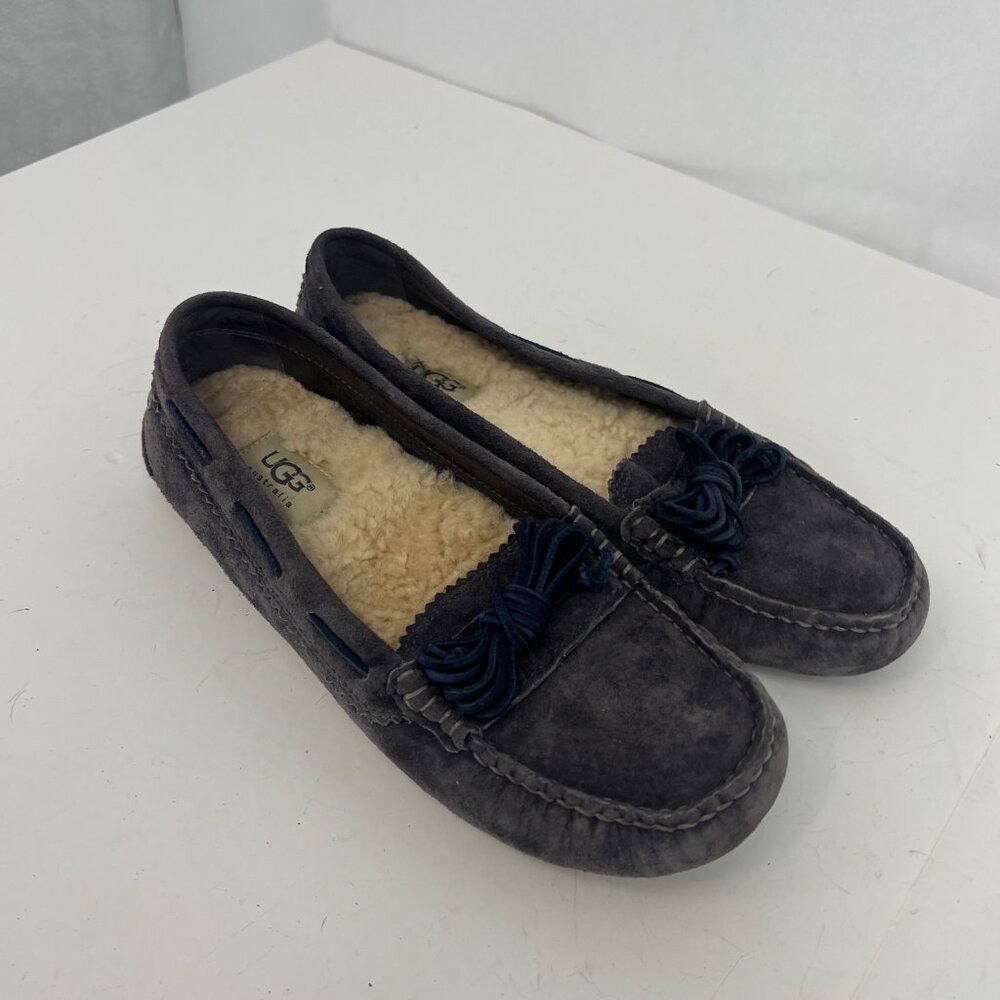 Ugg Purple Suede Loafers Size 7 Meena Moccasin